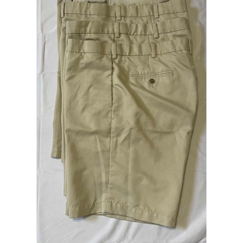 Roundtree‎ & Yorke Shorts Mens 40 Chino Khaki Tan Casual Stretch - 3 IN LOT-